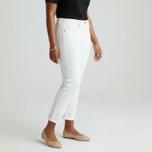 NWT Talbots White Jegging Crop 18W Plus
High-waist Slimming Panel Stretch Denim